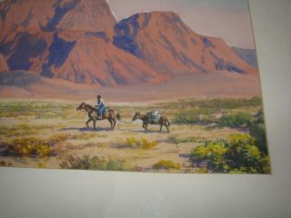ANTON KURKA WESTERN WATERCOLOR PAINTING FRAMED SIGNED LISTED ARTIST 1895 - 1990 3