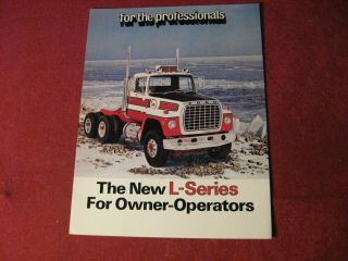 1973 Ford Truck Showroom Sales Sheet Brochure Rig Semi Old Tractor Trailer