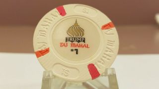 Trump Taj Mahal Rare 1.  00 Atlantic City Nj Chip.  Chip Convention Find