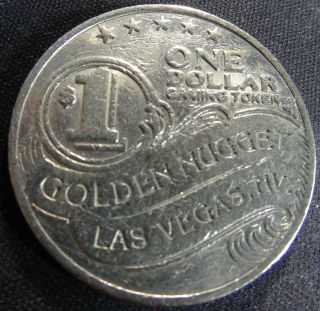Golden Nugget Casino One Dollar $1 Slot Coin Gaming Token Las Vegas Nevada