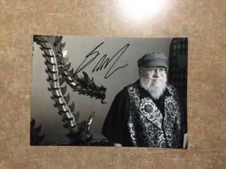 George R R Martin Game Of Thrones Signed 5x7 Autograph Photo