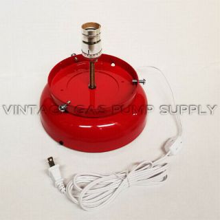 Red Gas Pump Globe Lamp Display Base (gm70)