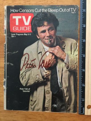 Peter Falk Colombo Hand Signed Autograph - A Collectors Must Have