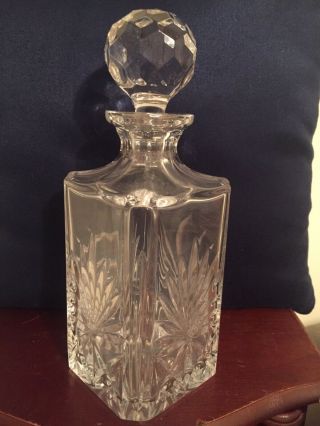 ATLANTIS OF PORTUGAL LEAD CRYSTAL WHISKEY DECANTER 2