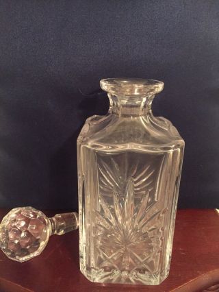 ATLANTIS OF PORTUGAL LEAD CRYSTAL WHISKEY DECANTER 3