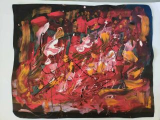 OLD canvas painting abstract Jackson Pollock PICASSO Style 2