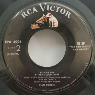 Elvis Presley RCA EPA - 4006 LOVE ME TENDER (GREAT ROCKABILLY 45) MAKE OFFER 5