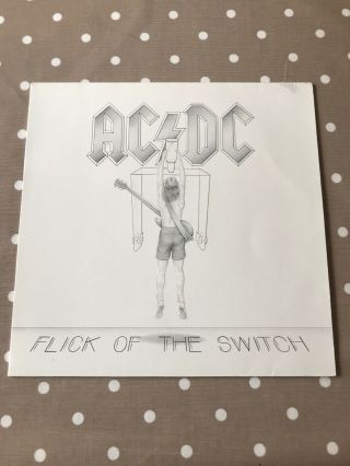 Ac/dc Flick Of The Switch Atlantic Embossed 1983 1st Pressing Vinyl Lp 78 - 0100 - 1