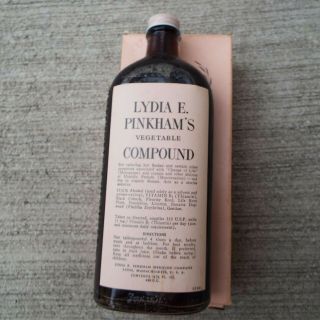 Antique Lydia E Pinkham ' s Vegetable Compound 14 1/2 Oz Glass 8