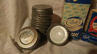 Vintage Ball Regular Standard Mouth Zinc Mason Jar Lids with Sealing Rubbers 2