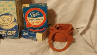 Vintage Ball Regular Standard Mouth Zinc Mason Jar Lids with Sealing Rubbers 3