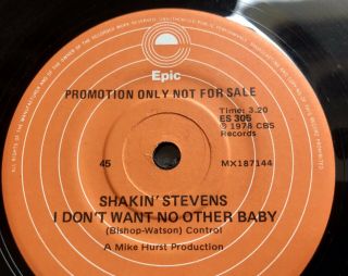 Shakin Stevens 7” Vinyl 45 PROMO “Treat Her Right” AUSTRALIA Epic 1978 VERY RARE 7