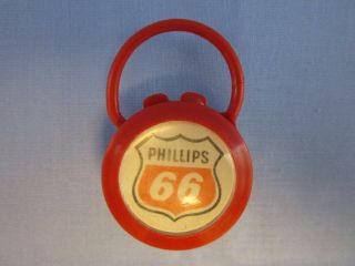 Vintage Advertising Phillips 66 Gas & Oil Key Chain With Built In Compass