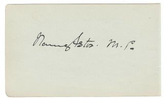 Nancy Astor (1879 - 1964) Signed Album Page / Autographed British Politician