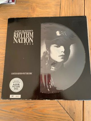 Janet Jackson Rhythm Nation 1814 Uk Lp Picture Disc Numbered 1927 Amap 3920