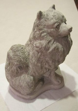 Large Concrete Pomeranian Statue Or Use As A Memorial,  Grave Marker