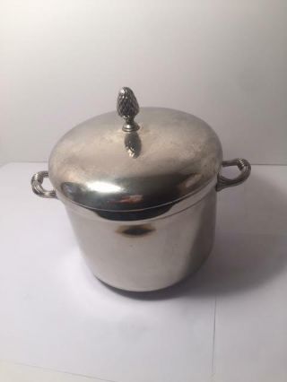 Silver Plated Insulated Ice Bucket With Lid