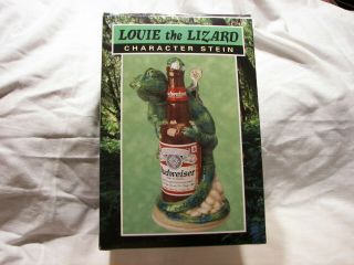 Vintage 1997 Anheuser Busch Budweiser Character Louie The Lizard Stein