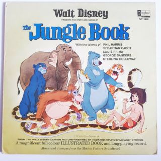 Walt Disney: The Jungle Book Story Lp And Book (disneyland St 3948)