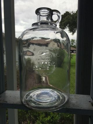 EMBOSSED FOWLER ' S CHERRY SMASH SYRUP GLASS ADVERTISING JAR JUG SODA POP BOTTLE 5