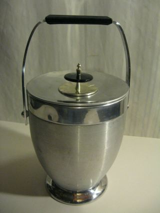 Vintage Kromex Ice Bucket Atomic Aluminum Retro Mid Century Modern