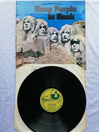 Deep Purple In Rock 1970 Shvl 777 12 " Lp Vinyl Vg