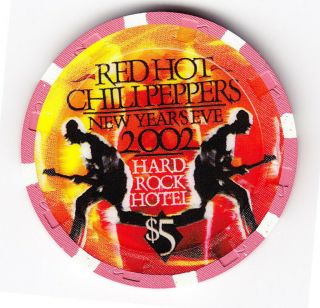 2002 Red Hot Chili Peppers @ Hard Rock Hotel & Casino Years Eve Las Vegas $5