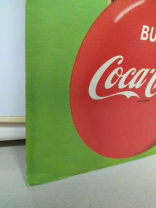 Coca Cola Cardboard Sign Belgium 60s Rare 5