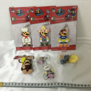 Nintendo Mario Rubber Wario Charm Figure Mascot Strap Japan Game Anime A3