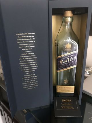 Johnnie Walker Blue Label “empty” Bottle And Gift Box 750 Ml