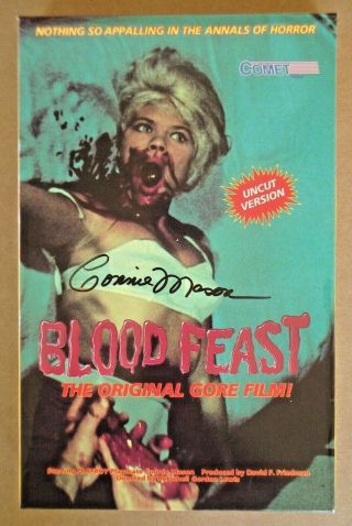 BLOOD FEAST Herschell Gordon Lewis CONNIE MASON Autograph SIGNED VHS TAPE 2