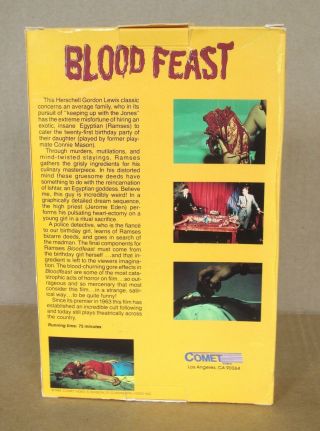 BLOOD FEAST Herschell Gordon Lewis CONNIE MASON Autograph SIGNED VHS TAPE 5