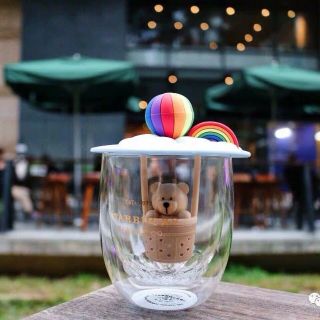 China 2019 Starbucks Hot Air Balloon Bear Glass Mug