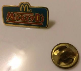 Vintage Mickey Ds Retro McDonalds Lapel Pin Rare Fastfood Pinback Brooch Button 3