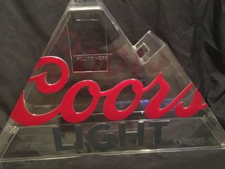 Coors Light Beer Bottle Cap Collector Acrylic Plastic Mountain W/ Opener No Box