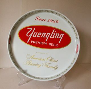 Vintage Yuengling Beer 12 " Tray,  White W Red