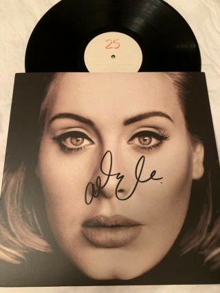INCREDIBLE AND RARE ADELE 25 SIGNED LP VINYL RECORD 2