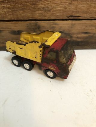 Vintage Tonka Red & Yellow Pressed Steel Dump Truck 1974 Old Toy Truck