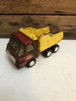 Vintage Tonka Red & Yellow Pressed Steel Dump Truck 1974 Old Toy Truck 2