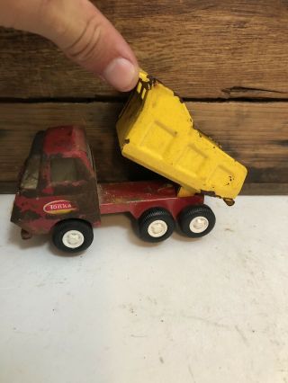 Vintage Tonka Red & Yellow Pressed Steel Dump Truck 1974 Old Toy Truck 5