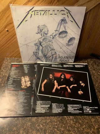 Metallica -.  And Justice For All 2lp (1988 Elektra) Masterdisk First Pressing