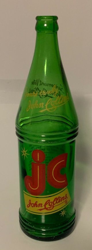 John Collins - 28oz Green Soda Pop Bottle - Waterloo,  Quebec,  Canada