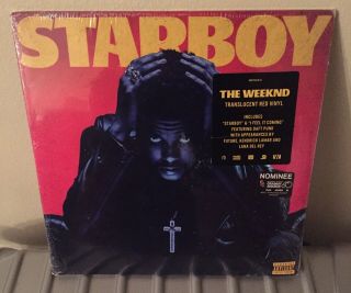 The Weekend Starboy Lp Translucent Red Vinyl