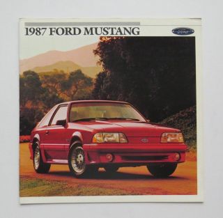1987 Ford Mustang Brochure Gt Vintage