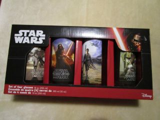 Star Wars The Force Awakens Collectors Set Of 4 10oz Glasses