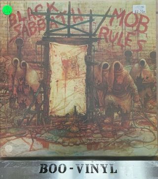 Black Sabbath - Mob Rules - Vertigo 1981 Black Label Vinyl Lp Nr Con