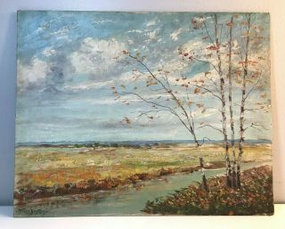 Arthur D’artois Signed 1968 16x20 Landscape Painting Adirondack Artist