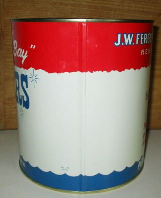 VINTAGE CHOICE OF CHESAPEAKE BAY OYSTER GALLON TIN CAN - PACKER NJ 210 5