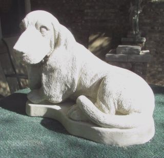 Concrete Basset Hound Statue Or Use As A Memorial,  Grave Marker