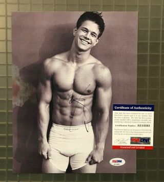 Mark Wahlberg Signed 8x10 Calvin Klein Ad Photo Autographed Auto Psa/dna